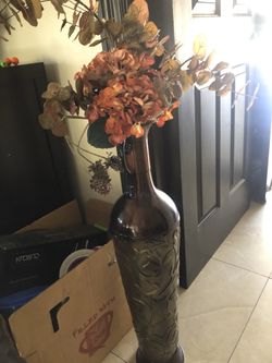 Decorative Floral arrangement with tall vase