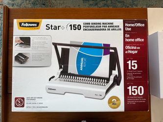 Fellowes Star Comb Binding Machine – Like New, Combs Included