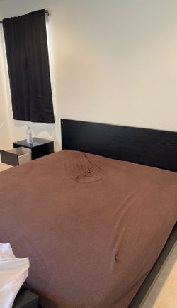King size bed frame and mattress