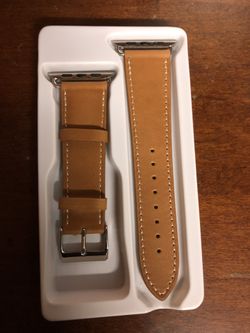 Brown leather band iwatch