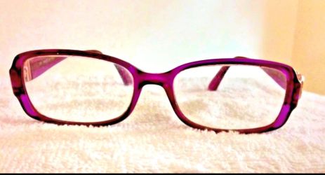 FENDI FRAME LENS PURPLE WITH BRONZE COLOR PLAQUE IN TEMPLES