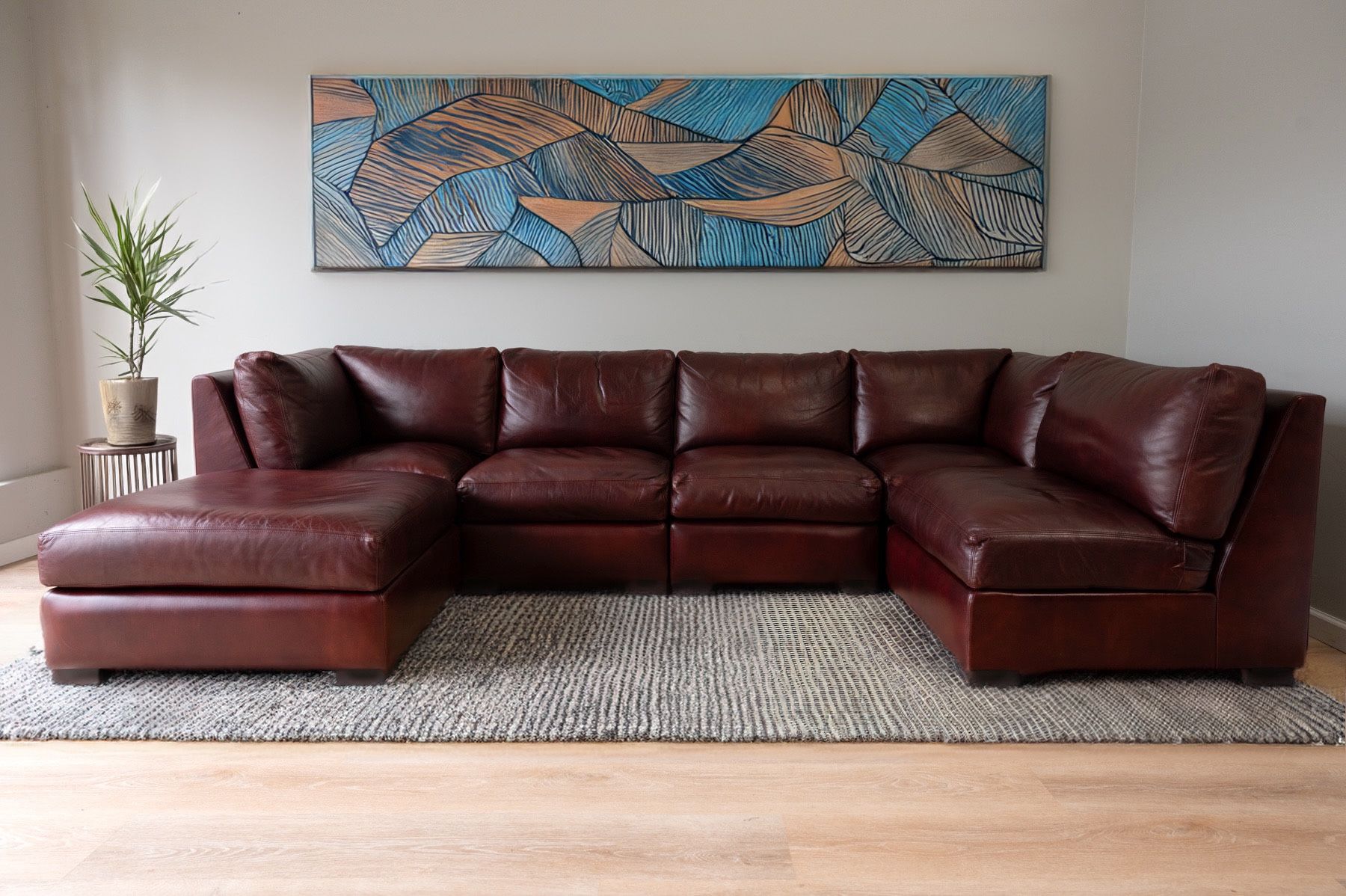 Bella Furnishings Leather Sectional Sofa