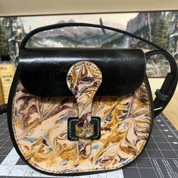 Handmade Leather Shoulder Bag Suede Lined