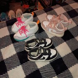 "Children's Shoes"..Size 9C.."Nikes"...(3) Pairs...Great Shape 