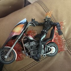 Marvel Legends Ghost Rider Series 7 Toy Biz Action Figure & Motorcycle, 2004