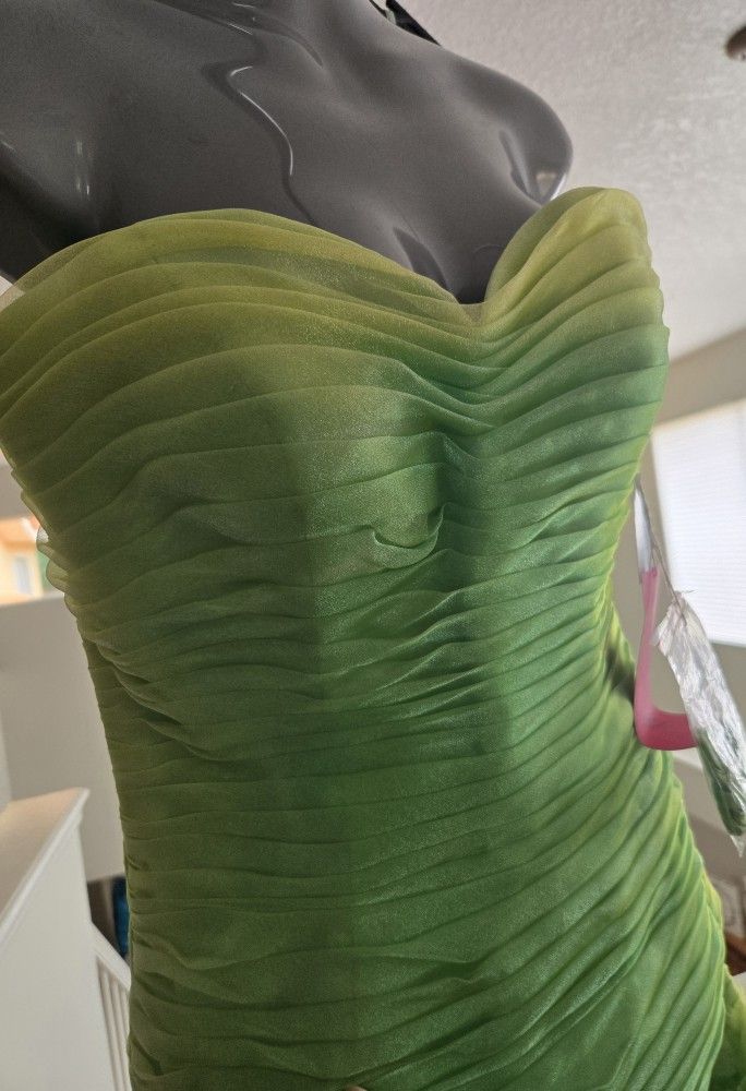 MoriLee green ombre cocktail dress size 10