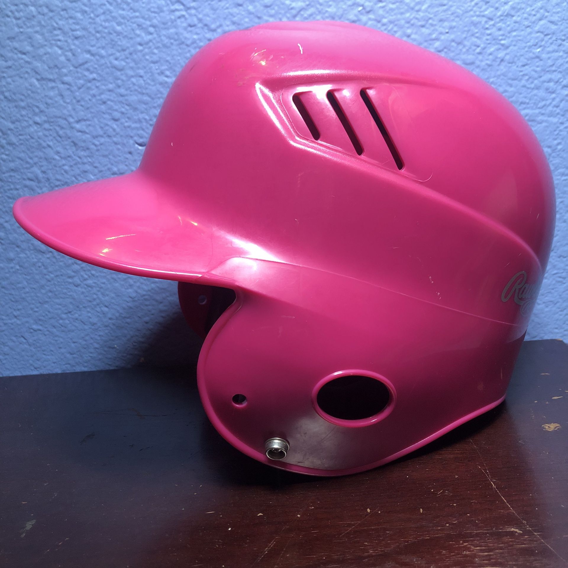 RAWLINGS CFTB1 YOUTH Girl baseball batting hat Helmet pink Sz 6 1/4-6 7/8 