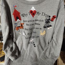 Quackery Factory Why I Heart My Dog Sweatshirt