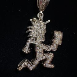 Iced Out Gold Hatchet Jack Pendant (Lab Simulated Diamonds)