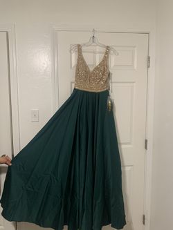 Vestido Gold / Green