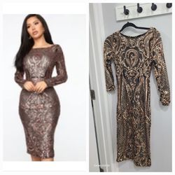 Fashion Nova Sequin dress small