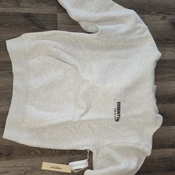 Real light oatmeal essentials hoodie XS -XXL