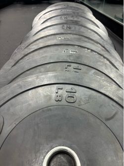 TKO Rubber Bumper Plate Set – Complete 260 LB Set