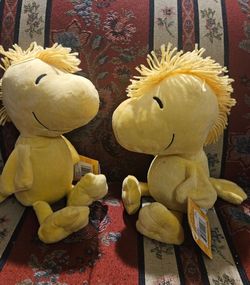 NWT WOODSTOCK PEANITS SET OF YELLOW PLUSH BIRDS