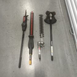 Lot Of 4 Ryobi Expand-it & Troy Built Hedge Trimmer Attachments Ut1507a Read. All attachments work the were on gas powered equipment but also and main
