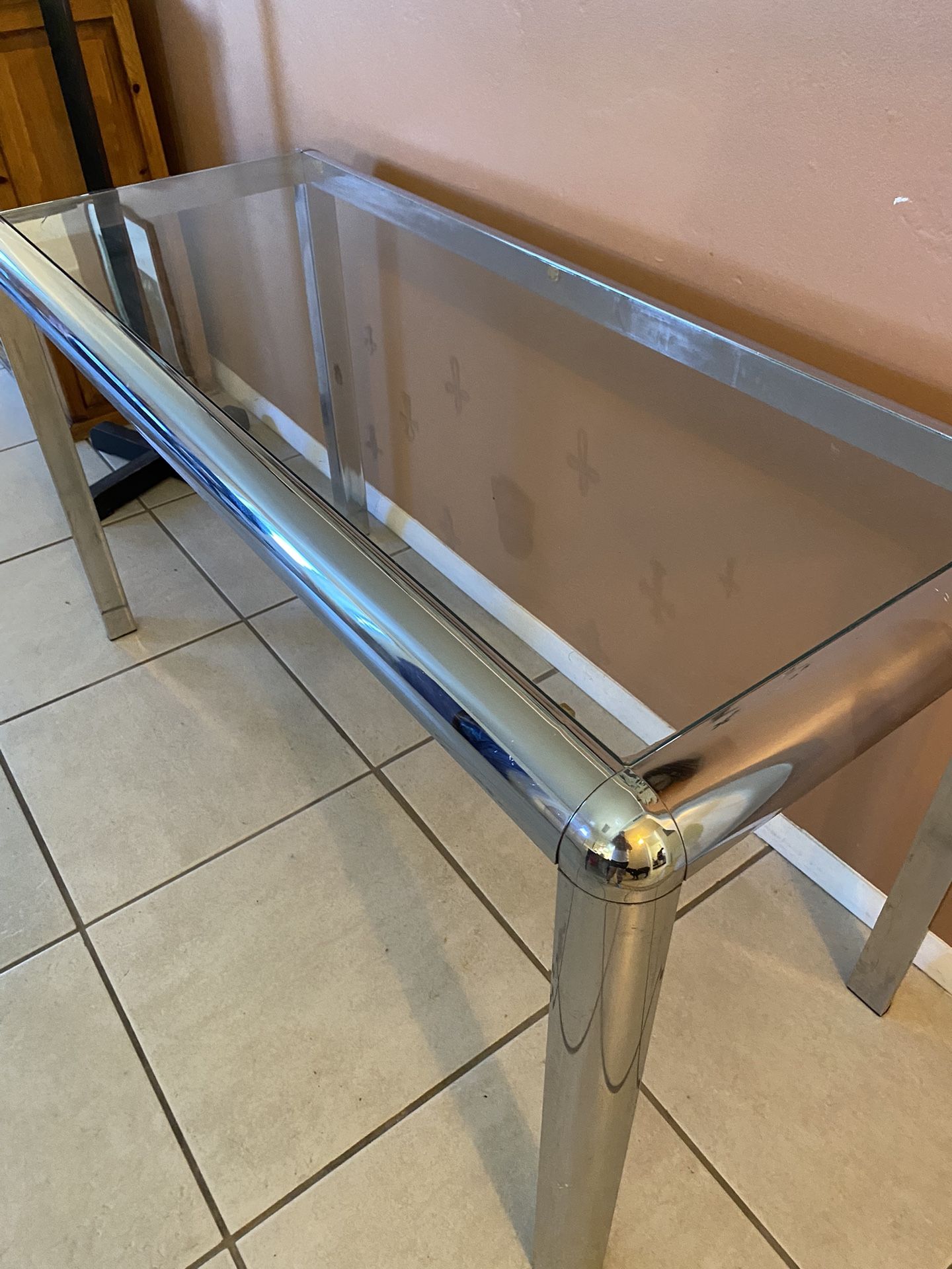 Console Table - Chrome And Glass