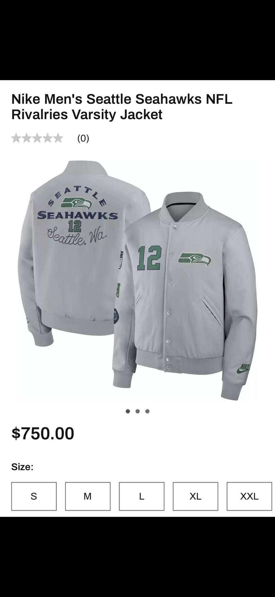 Nike Seahawks Rivals Letterman Jacket
