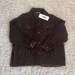 Women’s Corduroy Jacket - Brown, Medium