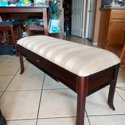 Real Wooden Dining Bench With Drawer Storage