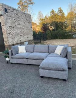 💥Brand New Upholstered Fabric L Shape Sectional Sofa/Couch | Pay After Delivery 🚚