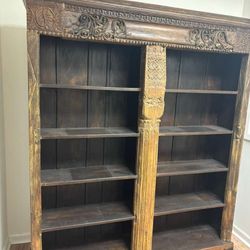 Real Wood Heavy Bookcase Made In Mexico 