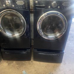 LG Front Loader Washer Dryer Blue 