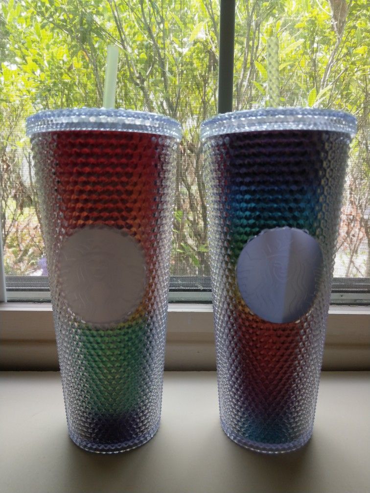 Starbucks Asia Rainbow Venti Studded Tumbler Bundle BNWT
