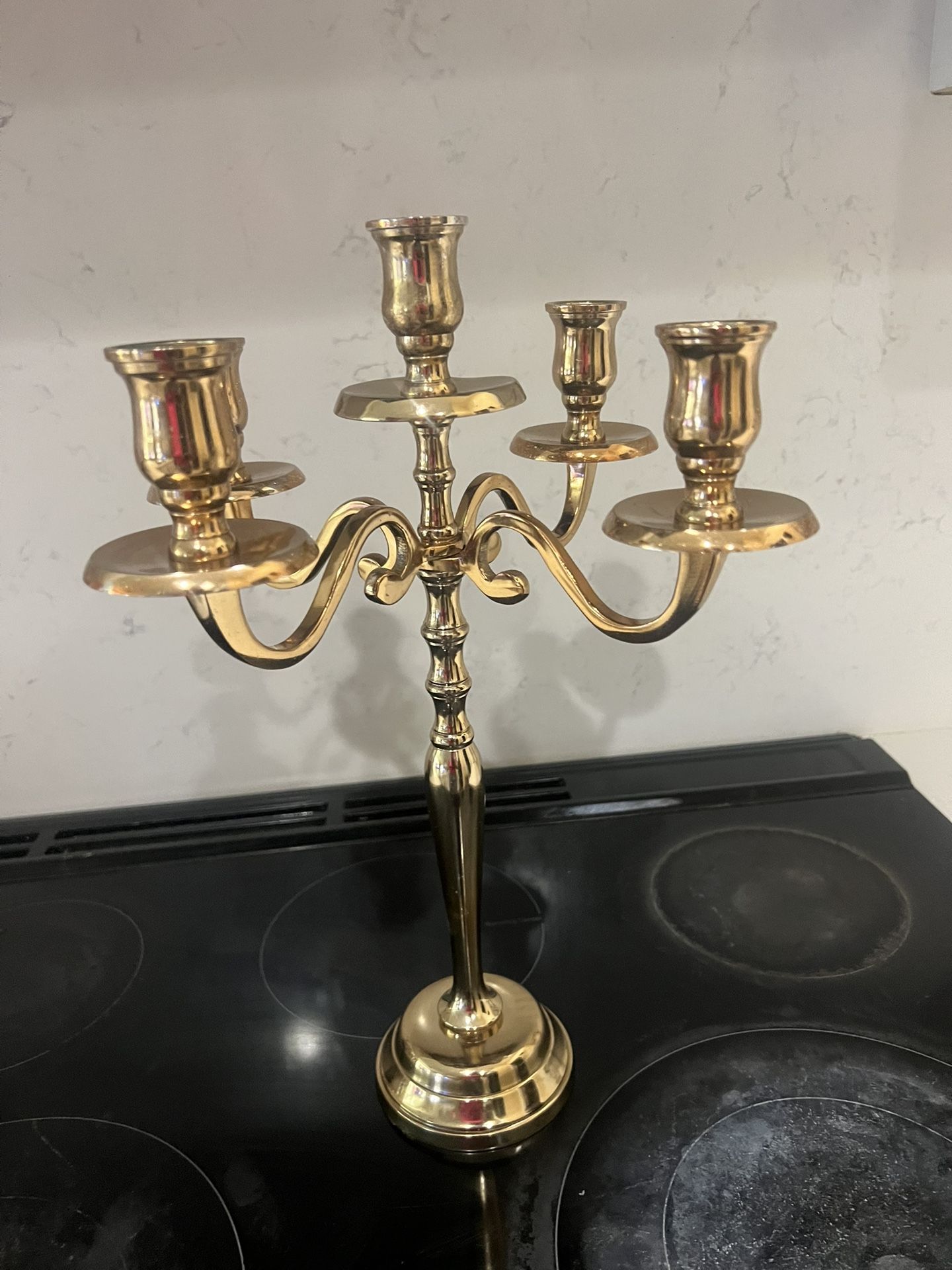 Gold 5 Arms Candelabra