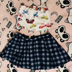 Conjunto falda con short y un top