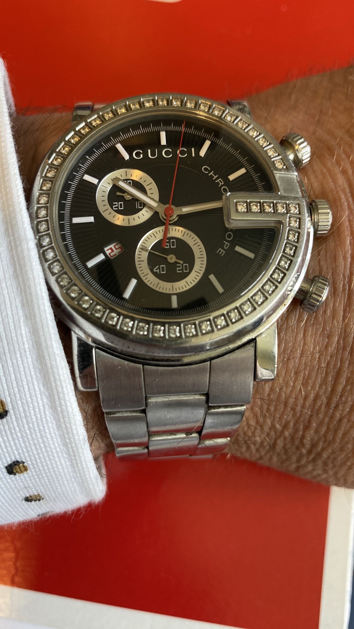 Custom Gucci G Watch With Diamonds