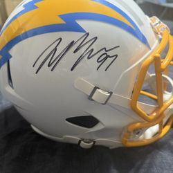 Joey Bosa Of The Los Angeles Chargers Autographed Replica Full Size Helmet