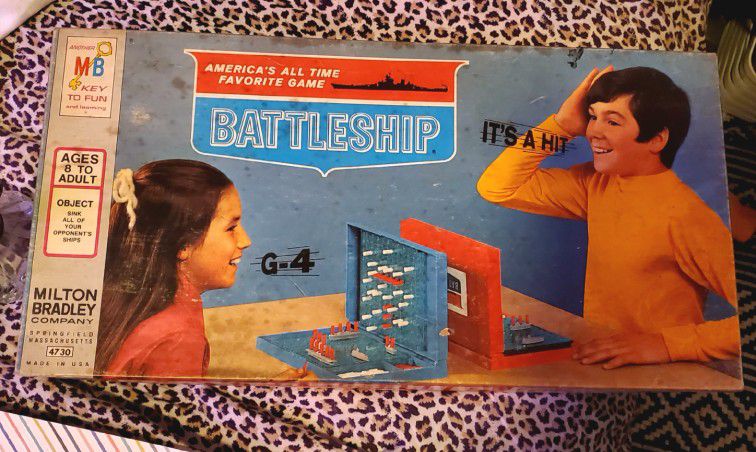 Vintage 1971 Milton Bradley Board Game Battleship 