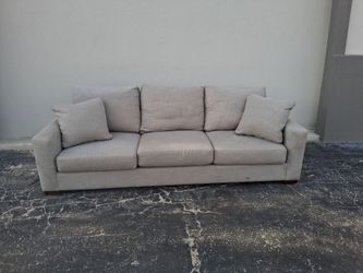 Light Gray Three-Seat Sofa