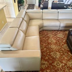 Dove Gray Triple Electric Reclining Sectional 
