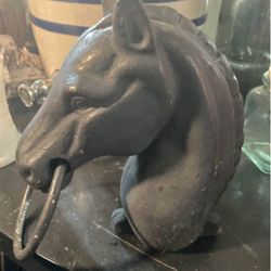 Vintage Horse Head Hitching Post Holder