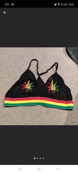 Pot Leaf Bikini Top/bralette