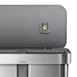 Simplehuman 58L Dual Compartment Trash Can – Stainless Steel – Like New
