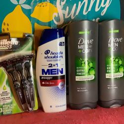 2-Dove Body Wash 1-2in1 Head & Shoulder  1-3 Gillete Mach3 Razors All For $20