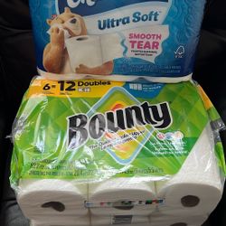 Charmin Bathroom Tissue Or Bounty Paper Towel