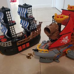 Fisher-Price Imaginext Pirate Ships Lot