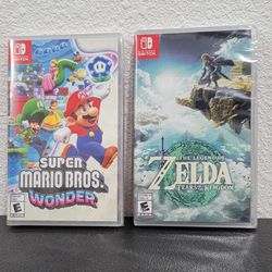 Super Mario Bros. Wonder + The Legend Of Zelda Tears Of The Kingdom - New Sealed 💥$55 cash ea. or 100 for Both P/U In Modesto