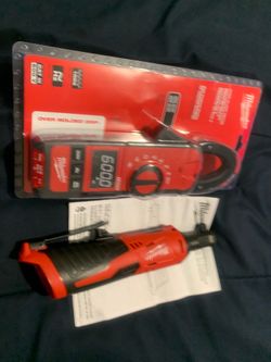 Milwaukee 600A  Clamp Meter AC/DC…2237-20…$85. M12 Cordless Ratchet 2457-20…$80