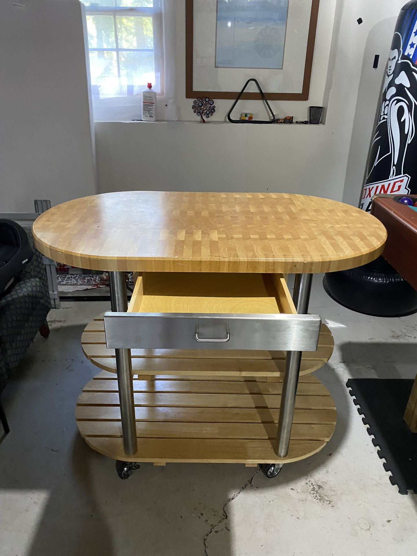 🍴🍴Rolling Kitchen  Cart / Butcher Block Island - Solid & Stylish! (OBO)
