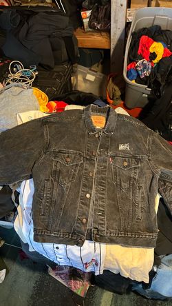 Levi's Black Washed Denim Trucker Jacket