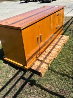 Custom cherry credenza