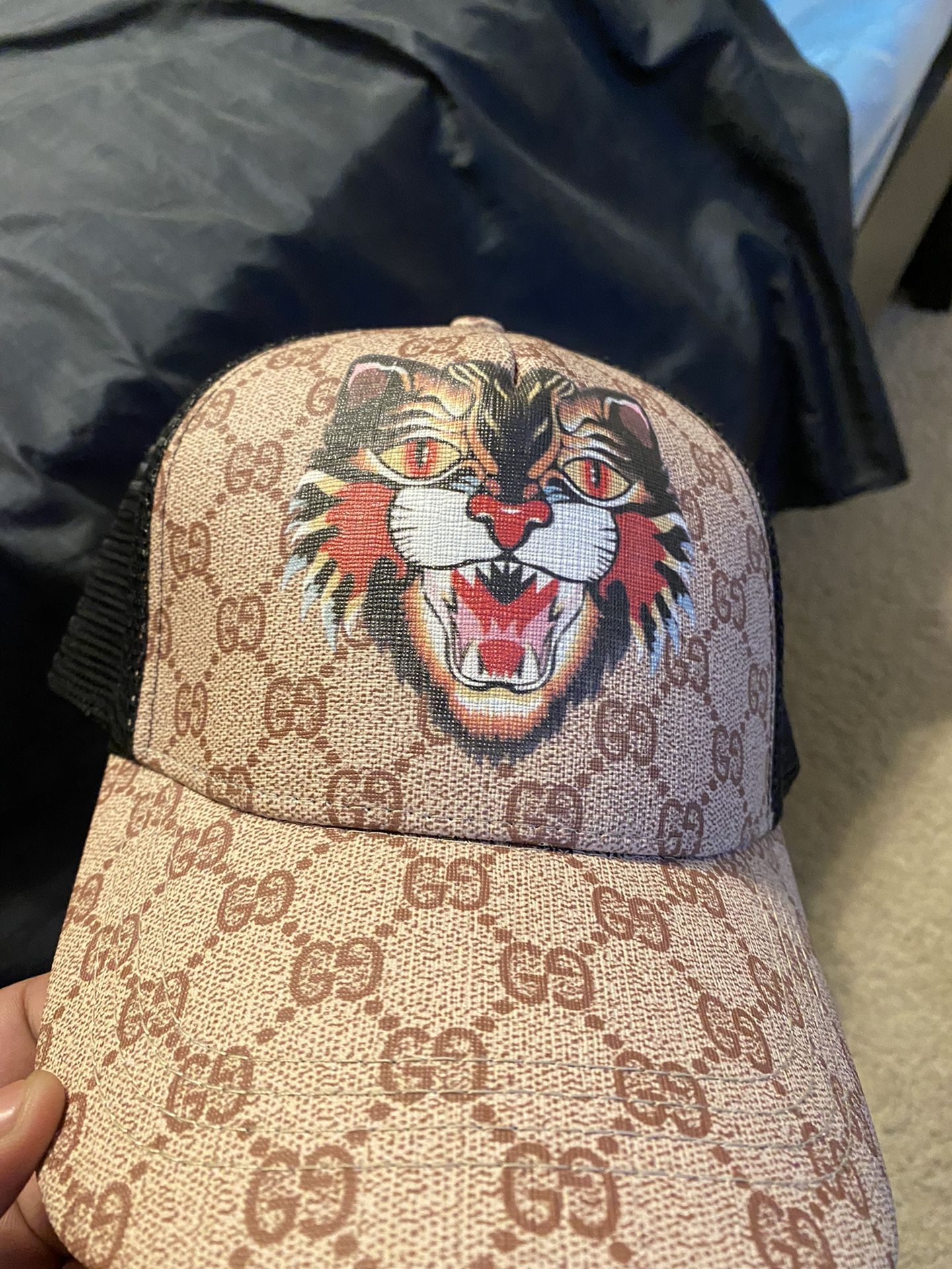 Angry Cat Gucci Trucker Hat 