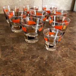 Vintage Anchor, Hocking Glass Set Of Eight