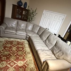 Fabulous Genuine Leather Sectional