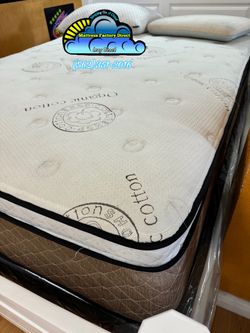 Queen Royal memory foam mattress and Boxspring bed set Colchon y tambor
