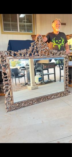 Large Ornate Baroque Style Wall Mirror